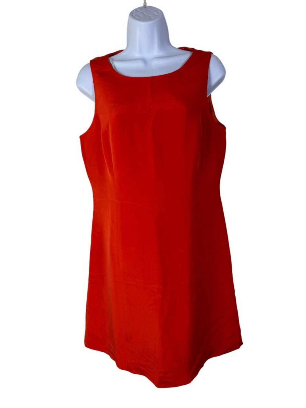 Hugo Buscati Womens Red Orange 100% Silk Dress Size‎ 12 Knee Length Party Event